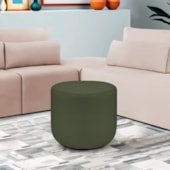 Puff Orgânico Decorativo Conforto Luxo Moá Linho Verde