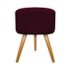 Puff Puf Pufe Banqueta Decorativo Carol Pés Palito Luxo para Quarto Suede Bordô - AM Decor