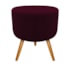 Puff Puf Pufe Banqueta Decorativo Carol Pés Palito Luxo para Quarto Suede Bordô - AM Decor