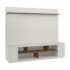 Rack Heloísa 2 Portas e Painel Lívia C03 220 cm - Laca Off White/Caramelo - Amarena Móveis