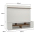 Rack Heloísa 2 Portas e Painel Lívia C03 220 cm - Laca Off White/Caramelo - Amarena Móveis