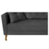Recamier Azura 140cm com Almofada Lado Direito Linho Chumbo - Amarena Móveis