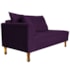 Recamier Azura 140cm com Almofada Lado Direito Suede Roxo - Amarena Móveis