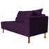 Recamier Azura 140cm com Almofada Lado Esquerdo Suede Roxo - Amarena Móveis