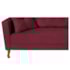 Recamier Azura 160cm com Almofada Lado Direito Suede Bordô - Amarena Móveis
