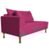 Recamier Azura 160cm com Almofada Lado Direito Suede Pink - Amarena Móveis
