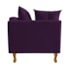 Recamier Azura 160cm com Almofada Lado Direito Suede Roxo - Amarena Móveis