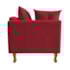 Recamier Azura 160cm com Almofada Lado Direito Suede Vermelho - Amarena Móveis
