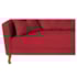 Recamier Azura 160cm com Almofada Lado Direito Suede Vermelho - Amarena Móveis