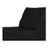 Recamier Azura 160cm com Almofada Lado Esquerdo Suede Preto - Amarena Móveis