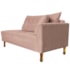 Recamier Azura 160cm com Almofada Lado Esquerdo Suede Rosê - Amarena Móveis