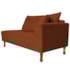Recamier Azura 160cm com Almofada Lado Esquerdo Suede Terracota - Amarena Móveis