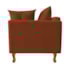 Recamier Azura 160cm com Almofada Lado Esquerdo Suede Terracota - Amarena Móveis