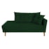 Recamier Azura 160cm com Almofada Lado Esquerdo Suede Verde - Amarena Móveis