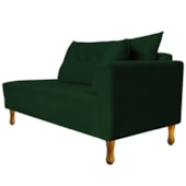 Recamier Azura 160cm com Almofada Lado Esquerdo Suede Verde - Amarena Móveis