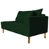 Recamier Azura 160cm com Almofada Lado Esquerdo Suede Verde - Amarena Móveis