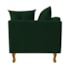 Recamier Azura 160cm com Almofada Lado Esquerdo Suede Verde - Amarena Móveis