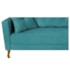 Recamier Azura 185cm com Almofada Lado Direito Suede Azul Turquesa - Amarena Móveis