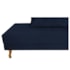 Recamier Azura 185cm com Almofada Lado Esquerdo Suede Azul Marinho - Amarena Móveis