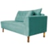 Recamier Azura 185cm com Almofada Lado Esquerdo Suede Azul Tiffany - Amarena Móveis