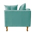 Recamier Azura 185cm com Almofada Lado Esquerdo Suede Azul Tiffany - Amarena Móveis