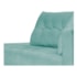 Recamier Azura 185cm com Almofada Lado Esquerdo Suede Azul Tiffany - Amarena Móveis