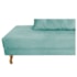 Recamier Azura 185cm com Almofada Lado Esquerdo Suede Azul Tiffany - Amarena Móveis
