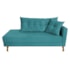 Recamier Azura 185cm com Almofada Lado Esquerdo Suede Azul Turquesa - Amarena Móveis