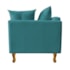 Recamier Azura 185cm com Almofada Lado Esquerdo Suede Azul Turquesa - Amarena Móveis