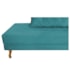 Recamier Azura 185cm com Almofada Lado Esquerdo Suede Azul Turquesa - Amarena Móveis