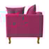Recamier Azura 185cm com Almofada Lado Esquerdo Suede Pink - Amarena Móveis