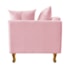 Recamier Azura 185cm com Almofada Lado Esquerdo Suede Rosa Bebê - Amarena Móveis
