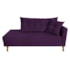 Recamier Azura 185cm com Almofada Lado Esquerdo Suede Roxo - Amarena Móveis