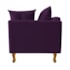 Recamier Azura 185cm com Almofada Lado Esquerdo Suede Roxo - Amarena Móveis