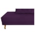 Recamier Azura 185cm com Almofada Lado Esquerdo Suede Roxo - Amarena Móveis