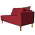Recamier Azura 185cm com Almofada Lado Esquerdo Suede Vermelho - Amarena Móveis