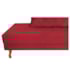 Recamier Azura 185cm com Almofada Lado Esquerdo Suede Vermelho - Amarena Móveis