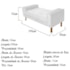 Recamier Divã Félix Baú 100 cm Estofado Luiz XV Sofá Suede Branco Para Sala de Estar Consultório Quarto Recepção Escritório - AM Decor