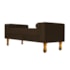 Recamier Divã Félix Baú 100 cm Estofado Luiz XV Sofá Suede Marrom Para Sala de Estar Consultório Quarto Recepção Escritório - AM Decor