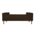 Recamier Divã Félix Baú 100 cm Estofado Luiz XV Sofá Suede Marrom Para Sala de Estar Consultório Quarto Recepção Escritório - AM Decor