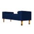 Recamier Divã Félix Baú 120 cm Estofado Luiz XV Sofá Suede Azul Marinho Sala de Estar Consultório Quarto Recepção Escritório - AM Decor