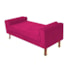 Recamier Divã Félix Baú 120 cm Estofado Luiz XV Sofá Suede Pink Para Sala de Estar Consultório Quarto Recepção Escritório - AM Decor