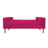 Recamier Divã Félix Baú 120 cm Estofado Luiz XV Sofá Suede Pink Para Sala de Estar Consultório Quarto Recepção Escritório - AM Decor