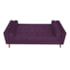 Recamier Divã Félix Baú 120 cm Estofado Luiz XV Sofá Suede Roxo Para Sala de Estar Consultório Quarto Recepção Escritório - AM Decor