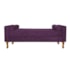 Recamier Divã Félix Baú 120 cm Estofado Luiz XV Sofá Suede Roxo Para Sala de Estar Consultório Quarto Recepção Escritório - AM Decor