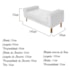Recamier Divã Félix Baú 140 cm Estofado Luiz XV Sofá Suede Branco Para Sala de Estar Consultório Quarto Recepção Escritório - AM Decor