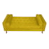 Recamier Divã Félix Baú 160 cm Estofado Luiz XV Sofá Suede Amarelo Para Sala de Estar Consultório Quarto Recepção Escritório - AM Decor