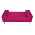 Recamier Divã Félix Baú 160 cm Estofado Luiz XV Sofá Suede Pink Para Sala de Estar Consultório Quarto Recepção Escritório - AM Decor