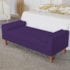 Recamier Divã Félix Baú 160 cm Estofado Luiz XV Sofá Suede Roxo Para Sala de Estar Consultório Quarto Recepção Escritório - AM Decor