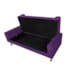 Recamier Divã Félix Baú 160 cm Estofado Luiz XV Sofá Suede Roxo Para Sala de Estar Consultório Quarto Recepção Escritório - AM Decor